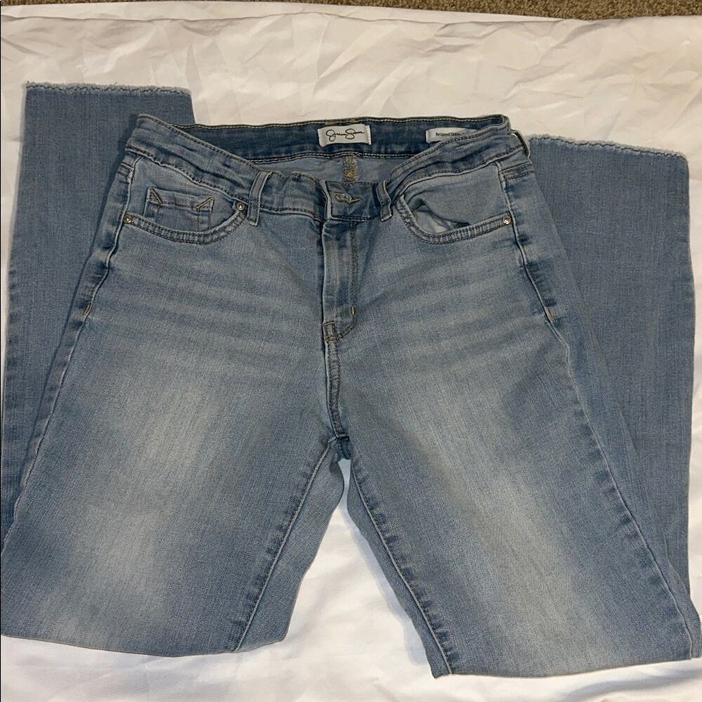 Jessica Simpson Light Blue Relaxed Skinny Crop - size 4/27